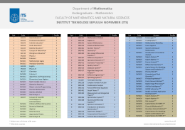 Department of Mathematics Undergraduate – Mathematics