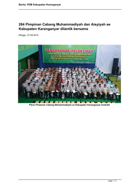 Berita 6933_284 Pimpinan Cabang Muhammadiyah dan Aisyiyah
