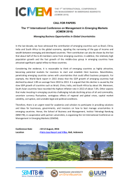call for papers - ICMEM - Institut Teknologi Bandung