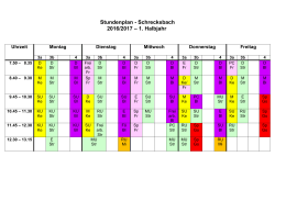 Stundenplan - Schrecksbach 2016/2017 – 1. Halbjahr