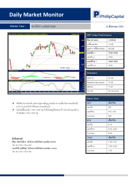 Daily Market Monitor - หลักทรัพย์ ฟิลลิป (ประเทศไทย) จำกัด
