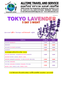 Tour Tokyo Lavender 5D3N