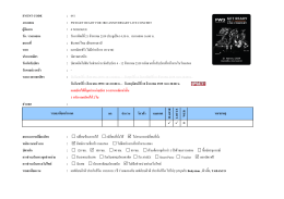 EVENT CODE งานแสดง ผู  จัดงาน วัน / เวลาแสดง สถานที่