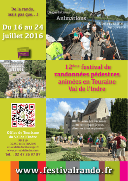 View brochure - Festival de randonnées pédestres à thèmes