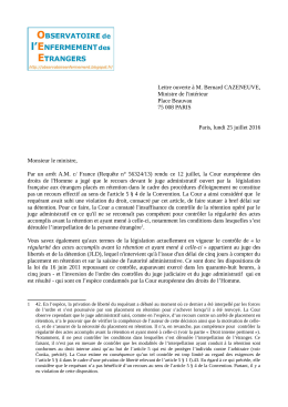 Lettre ouverte à M. Bernard CAZENEUVE, Ministre de l`intérieur