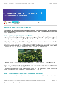 Dossier > Aquitaine : les jardins suspendus de - Futura