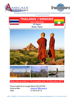 thailande / birmanie - Amicale