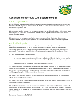 Conditions du concours Lutti Back to school