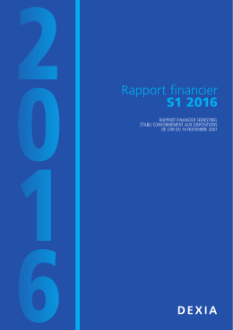 Rapport financier S1 2016