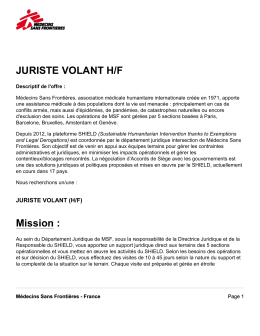 JURISTE VOLANT H/F Mission