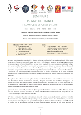 Islams de France - Islam public et publics d`Islam.