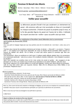 Microsoft Word - 19TOC  - Paroisse Saint Benoit des Monts