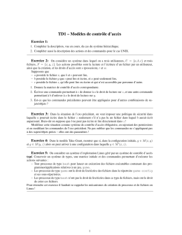 TD1 – Modèles de contrôle d`accès