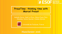 ProusTime: thinking time with Marcel Proust