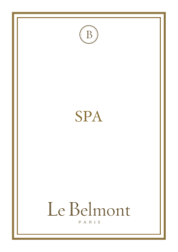 Carte des soins - Hôtel Le Belmont Paris