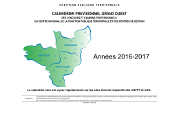 calendrier previsionnel grand ouest
