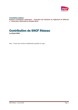 Contribution de SNCF Réseau