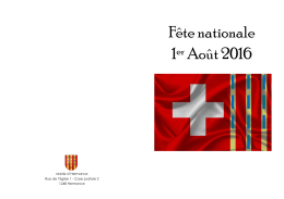 Fête nationale 1er Août 2016