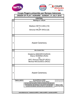 Order of Play