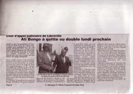 Cour d`appel judiciaire de Libreville.