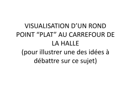 VISUALISATION D`UN ROND POINT “PLAT” AU CARREFOUR DE