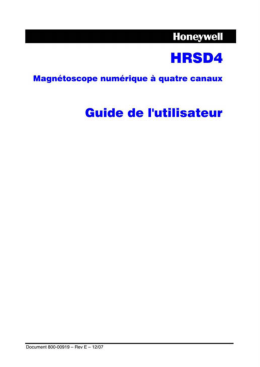HRSD4 DVR User Guide (FR)