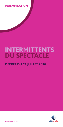 INTERMITTENTS DU SPECTACLE