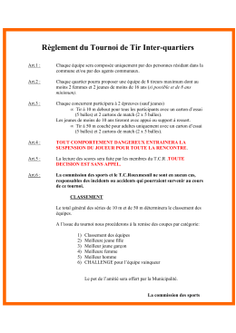 Règlement tournoi de tir 2016 format PDF - Rouxmesnil