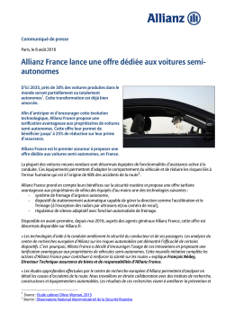 Allianz France lance une offre dédiée aux voitures semi