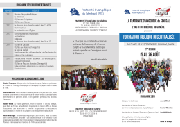 Formulaire d`inscription à la formation qui se déroulera à Dakar