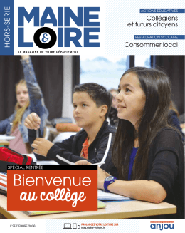 Bienvenue - Maine-et-Loire, le magazine de votre département