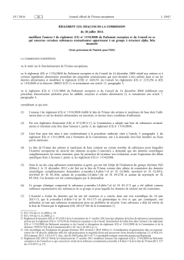 RÈGLEMENT (UE) 2016/ 1244 DE LA COMMISSION