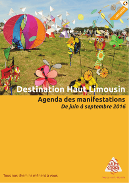 Agenda Juin à Septembre 2016 en Pays Haut Limousin