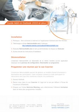 Guide Add-in Outlook 2010 et plus - Netvisio