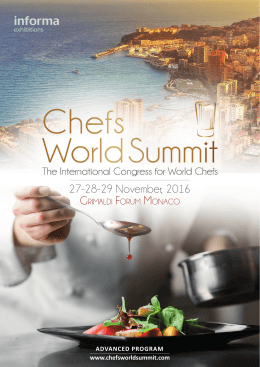 27-28-29 November, 2016 - Chefs World Summit