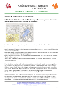 Direction de l`urbanisme et de l`architecture