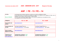 Aide-mémoire Footeco FE-13 ASF / FE