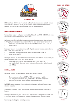 Règles du jeu Ultimate Texas Hold`em