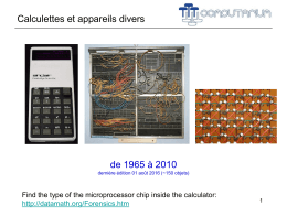 Calculettes et appareils divers de 1965 à 2010