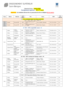 Liste de Livres