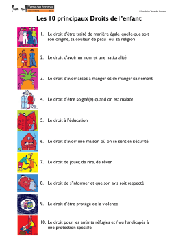 Les 10 principaux Droits de l`enfant