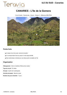 Télécharger la fiche détaillée CANARIES : L`île de la - Tera-via