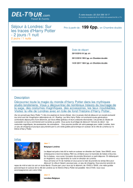 Séjour à Londres: Sur les traces d`Harry Potter - 2 jours /1
