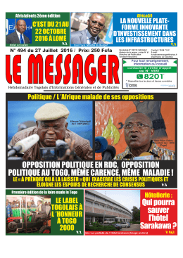 messager n° 494 - République Togolaise