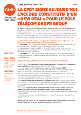 new DeaL » pour Le pôLe TéLéCom De sFr group