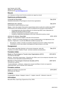 CV incl. publications - Université de Neuchâtel