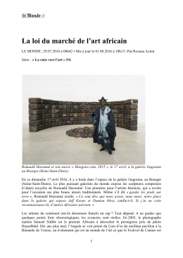 La loi du marché de l`art africain - Magnin-A