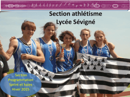 Diapositive 1 - Ligue de Bretagne d`Athlétisme