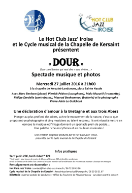 musique et photographie - Cycle musical de la Chapelle de Kersaint