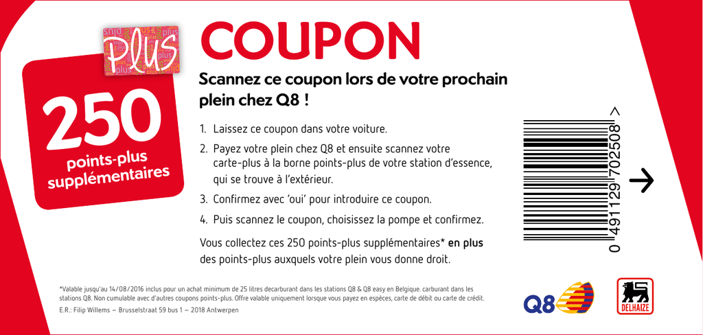 coupon delhaize q8